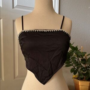 Forever 21 Black Beaded Camisole